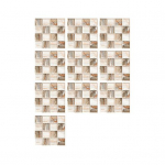 10 tk Plaatide Seinakleebised Elegantne Ruuduline Disain Isekleepuvad Tugev Kleepuvus Kuumuskindlad