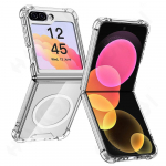 MagSafe Case Slim Fit Crystal Clear Hard PC Pehme TPU kaitseraua nahk Samsung Galaxy Z Flip 6 5 4 3 l&ouml;&ouml;gikindel kaitsekate Samsung Z Flip 3 puhas