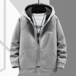 S&uuml;gistalvine Fat Guy 190kg 12xl 11XL 10XL paksendatud fliismantel meeste trendikale rasvase kapuutsiga pluss suuruses soojale fliisjopele 9XL hall
