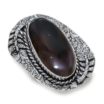 Banded Agate Gemstone Handmade 925 Sterling Silver Jewelry Gift Ring Size 7 g0o87