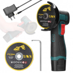 3-tolline elektrilise lihvimist&ouml;&ouml;riista harja mootor Multifunktsionaalne nurklihvimismasin k&auml;eshoitav liitium 1pcs battery US Plug