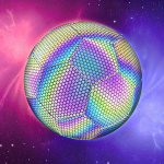 1tk nr. 5 helkurjalgpall, pimeduses helendav jalgpall, standardsuuruses jalgpall sise- ja v&auml;litreeninguteks, v&auml;rviline helendav jalgpall, j&otilde;ulukink Number 5 kirjud v&auml;rv