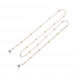 Naiste kuldsed prillide ketid p&auml;ikeseprillid lugemiseks helmestega prillid n&ouml;&ouml;rist kaela k&ouml;is kuld