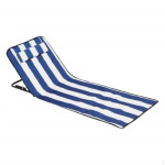 Kokkupitettav rannatool reguleeritava seljatoega, lamamistool pargi&otilde;ue jaoks Blue White Stripes