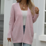 IHUASU Naiste kudumid S&uuml;gis ja Talv Kootud Kampsun Vaba L&otilde;ik &Uuml;hev&auml;rviline Džemper S valge