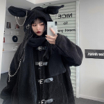 AltGoth Harajuku Y2k Kaelasall Naised Vintage Mall Goth Grunge Armas J&auml;nku M&uuml;ts Sall T&auml;navamood Ketiga Emo Alt Wrap Naine One Size must