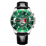 Meeste Mood Kvarts Kell Vabaaja Kell Mitme N&auml;idikuga Kell Suur Digitaalne Kell Kalendrikell Nahkrihm h&otilde;be/roheline