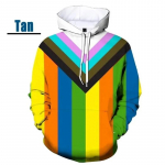 LGBT geilipuga gei v&auml;rviprindiga 3D kapuuts Meeste/naiste hiphopi vikerkaare lipuga kampsun Ameerika &Uuml;hendriikide pulloveriga paari s&auml;rk M