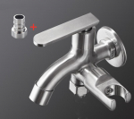 304 roostevabast terasest v&auml;lisaia pesumasina kraan Multifunktsionaalne veekraan, kahekordne Bibcock mopikraan