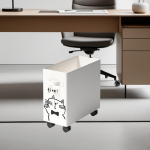 Kompaktne veerev k&auml;ru hoiukorviga kodukontori korraldamiseks valge