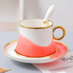 Ins Nordic Style Lihtne kohvitassin&otilde;u, kaheosaline komplekt Kruus Veetass Kohvitass Piimatass Hommikus&ouml;&ouml;gitass P&auml;rastl&otilde;unatee Lilletee roosa