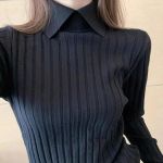 S&uuml;gistalvise naiste elegantne polokaelusega soonik, kootud kampsun, soliidne pikkade varrukatega sviitertopsid Basic džemper XL