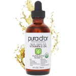 Purador Organic Vitamin E Oil 70000 IU 100% pure natural, 1 piece, Vitamin E Oil 422669, 118ml brown