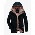 Talvejope Meeste Paksu kapuutsiga Parka s&otilde;jav&auml;ejope Talvine k&uuml;lm ilm Hoia soojas Mantel Meeste suures suuruses jope ja mantlid 4XL must