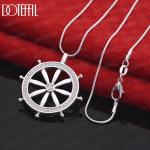 925 h&otilde;bedane &uuml;mmargune ripats-kaelakee Moodsad pulmaehted S-40CM