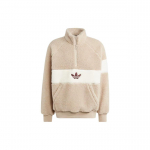 Adidas Originals Talvine fliisjakk V&auml;rviplokk Logo Seisukrae Pikkade varrukatega Jakk Meeste Jakk Beež HZ0719 S