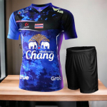 TAILANDI Rahvuslik Jalgpalli Treeningus&auml;rk 3D Prindiga Kiiresti Kuivav S&auml;rk T-s&auml;rk V-kaelusega UV-kaitse L&uuml;hikeste Varrukatega Unisex Mehed Naised &Uuml;htlane S