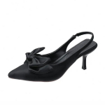 2024 Naistekingad 2024 Suvi uued Butterfly Knot Naiste Slingbacks Kontsad Kingad Seksikas kleit &Otilde;hukese kontsaga, terava varbaga Naiste k&otilde;rged kontsad naistele 35 must