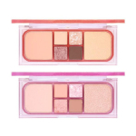 Amuse Amuse_Vegan Face All Palette 16.3g, 02 Peach Glow, 1 piece pink