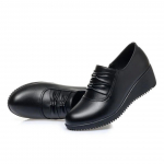 Fashion Mom mustad kunstnahast baleriinad platvormkingad kevadised mustad naiste kingad hubased loafersid baleriinad 5