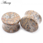 Alisouy 2 tk v&auml;rviline looduslik kivi topelt laienev k&otilde;rvatunneli pistikud, lihaste venitus, laiendusm&otilde;&otilde;turid k&otilde;rvar&otilde;nga augustamine keha ehted 6mm