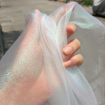 100x150cm l&auml;ikiv s&auml;delev organza voile kangas maagiline v&auml;rvi marli &otilde;mblemine seelikkleit taustaga lavadekoor fluorestseeruv riie 150cmX100cm