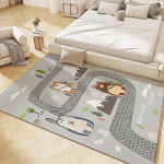 Laste m&auml;ngumatt Libisemiskindlad flanellvaibad lastetuppa Kodu Elutuba Magamistuba K&ouml;&ouml;k Vaip Masinaga pestav p&otilde;randamatt 140x200cm-55x79in