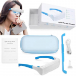 SAD Light Therapy Lamp Depression Mood Therapy Glasses wearable led light anti motion sickness SAD therapy Phototherapy glasses valge