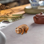 Messingist v&auml;ike panda kujuke mikromaastiku pandad v&auml;ikese suurusega kontorilaua kaunistus tee lemmiklooma m&auml;nguasi 3.3cmx2.1cmx1.9cm