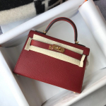 Uus ehtsast nahast teise p&otilde;lvkonna kott Mini kott peopesaprinteriga veisenahast &uuml;he &otilde;laga naiste ristkehaga kott Klassikaline moodne ja mitmek&uuml;lgne 19cm+box with silk scarf veinipunane v&auml;rv