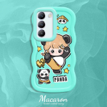 V&auml;rvitud muster Big Wave Edge pehme silikoon materjal Macaron telefoni &uuml;mbris p&otilde;rutuskindel kaitsev kummist korpus OnePlus Vivo Motorola Moto jaoks Vivo Y20S [G] sinine