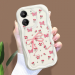 Armas koomiksimustriga kreemja tekstuuriga korpus, lainelise servaga pehme silikoonkaanega telefoni&uuml;mbris Xiaomi Redmi jaoks Redmi A3 must