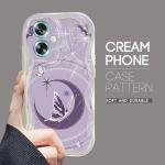 Armas koomiksimustriga kreemjas tekstuuriga korpus, lainelise servaga pehme silikoonkaanega telefoni&uuml;mbris OPPO Reno Realme jaoks Realme C33 2023 valge