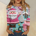 Naiste mood ja talvine vabaaja &uuml;mmargune kaelus, harjatud soonikuga j&otilde;ulutr&uuml;kk Kolmveerandvarrukatega T-s&auml;rk naiste riided XXXL