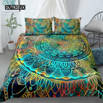 Mandala Voodipesukomplekt Tekikott Boheemlaslikud Voodikatted Voodikomplektid Pol&uuml;ester Tekikott King Queen Full Double Twin Tepitud Katte EU single(135x200cm)