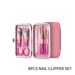 8-18pcs gradient color manicure set, nail clipper eyebrow pedicure,nail grooming set, hand and foot care tools, nail tools