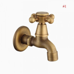 Seinakinnitus Bibcock Antiik messingist Retro v&auml;ike basseini kraan Dekoratiivne v&auml;liaiasegisti pesumasin Mopp k&uuml;lma veega WC kraanid