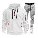 2 tk/komplekt Meeste spordidress Kapuutsiga Pingutusn&ouml;&ouml;riga Pikkade varrukatega Taskutega Dressipluus Elastne v&ouml;&ouml;koht XXXL