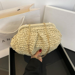 Suvine Designer &otilde;lakott &otilde;lgedest punumine sidur rahakott Naiste pelmeen Crossbody rannakott Fashon pilvekott 28x8x19cm beež