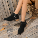 Kvaliteetsed Naiste Kingad Pandlaga Naiste Saapad Moodsad Slip-on Kontori- ja Karj&auml;&auml;riks M&uuml;&uuml;k Suurused Ankle Boots 36 must