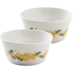 Minoru Keraamika Mino N&otilde;ud PLANTAREE-mimosa- 130 Pakk Kauss Komplekt 2 tk 13.0cm white