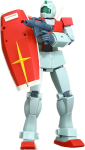 TAMASHII NATIONS ROBOT Spirits Mobile Suit Gundam Jim 125mm maalitud liigutatav figuur [SIDE MS] RGM-79 ver. ANIME. u. ABS ja PVC gray