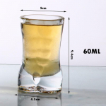 1tk 60/400ml ainulaadne &otilde;lletops naljakas meestele naistele kehakujuline l&auml;bipaistev veiniklaas baar joogin&otilde;ud kokteilikruus kohvimahl teetass