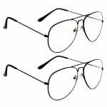 Dervin Unisex Adult Aviator p&auml;ikeseprillid, l&auml;bipaistev raam, l&auml;bipaistev l&auml;&auml;ts - 2 tk.