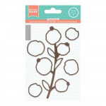 Matrice de coupe - ARTEMIO - Branche et baies - 13 x 5,5 cm - 5 pcs - Couleurs nature