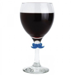 6 marque-verre en silicone - Moustache mitmev&auml;rviline