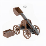 MOC Keskaegsed s&otilde;jav&auml;e ehitusklotsid S&otilde;durid Figuurid Aksessuaarid L&otilde;kketelk Transpordivanker S&otilde;jahobune Relv Tellised M&auml;nguasi