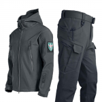 Meeste v&auml;listingimustes kasutatav Softshell-jope komplekt Tuulekindel, hingav sametm&auml;gironimisjope L armee roheline v&auml;rv