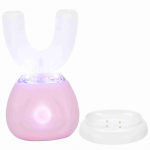 Smart U shape Toothbrush Brightening Ultrasonic Electric Toothbrush for Child Adult(Pink )