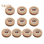 10 tk bambusest pudeliavaja magnetid 2,4x2,4 k&uuml;lmkapi magnetriba kaunistus &otilde;lleavaja multifunktsionaalne k&ouml;&ouml;git&ouml;&ouml;riist k&uuml;lmiku kleebis 10 pcs